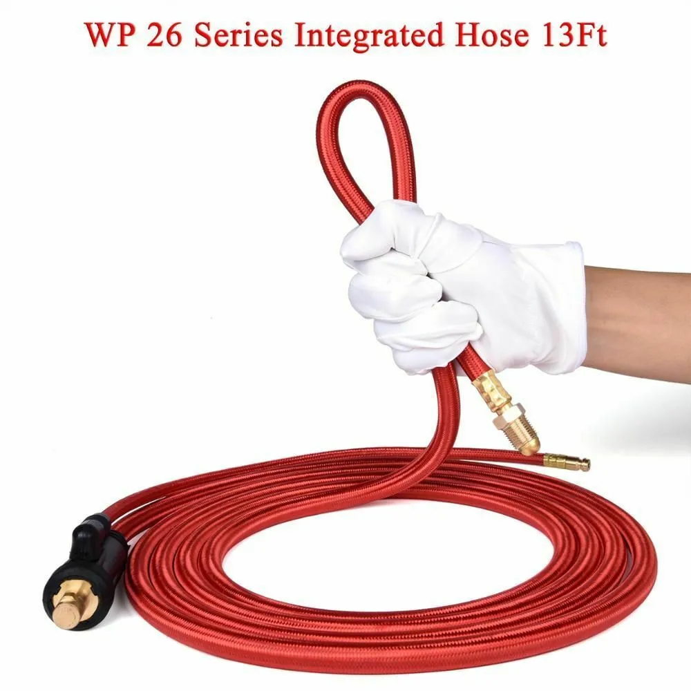 WP26 Quick Connect TIG Welding Torch Gas-Electric Integrated Red Hose Cable Wires 4M 35-50 Euro Connector 13.12FT
WP26 Quick Connect TIG Welding Torch Gas-Electric Integrated Red Hose Cable Wires 4M 35-50 Euro Connector 13.12FT