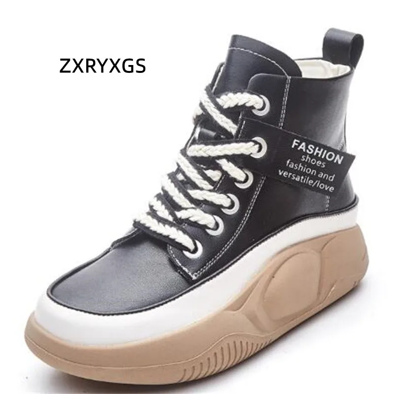ZXRYXGS Lace-up Genuine Leather Sneakers Ankle Boots Fashion Casual Shoes Wedges 2023 Warm Winter Boots Women Boots Trend Shoes
ZXRYXGS Lace-up Genuine Leather Sneakers Ankle Boots Fashion Casual Shoes Wedges 2023 Warm Winter Boots Women Boots Trend Shoes