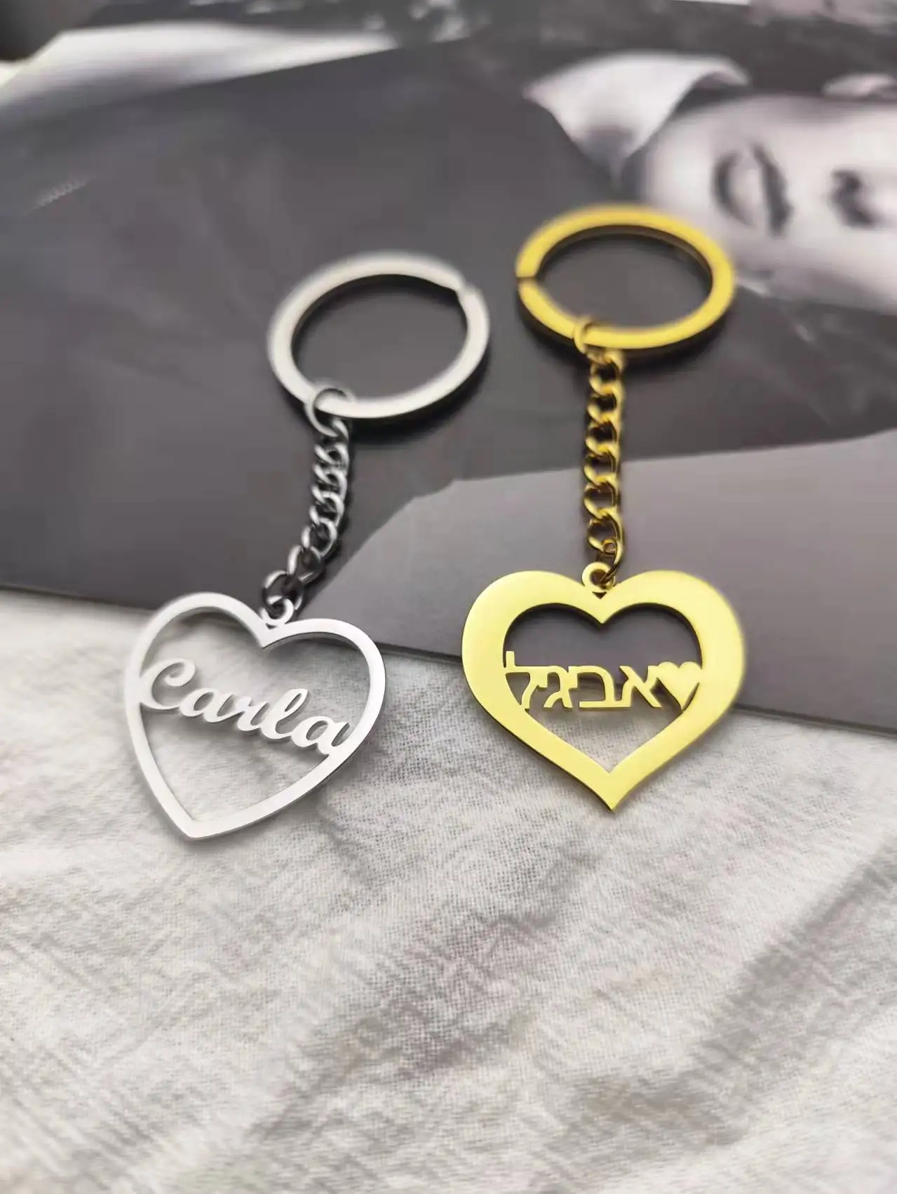 Personalized Master Customized Letter Key Chain Stainless Steel Heart Name BFF Keyrings Friendship DIY Keychains
Personalized Master Customized Letter Key Chain Stainless Steel Heart Name BFF Keyrings Friendship DIY Keychains
