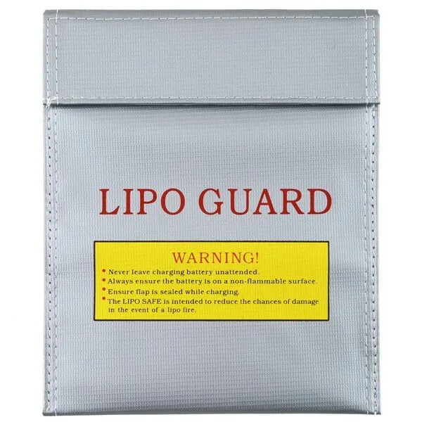 

1Pcs Fireproof RC LiPo Li-Po Battery Fireproof Safety Guard Safe Bag Charging Sack Battery Safety Guard Silver Two size Hot!