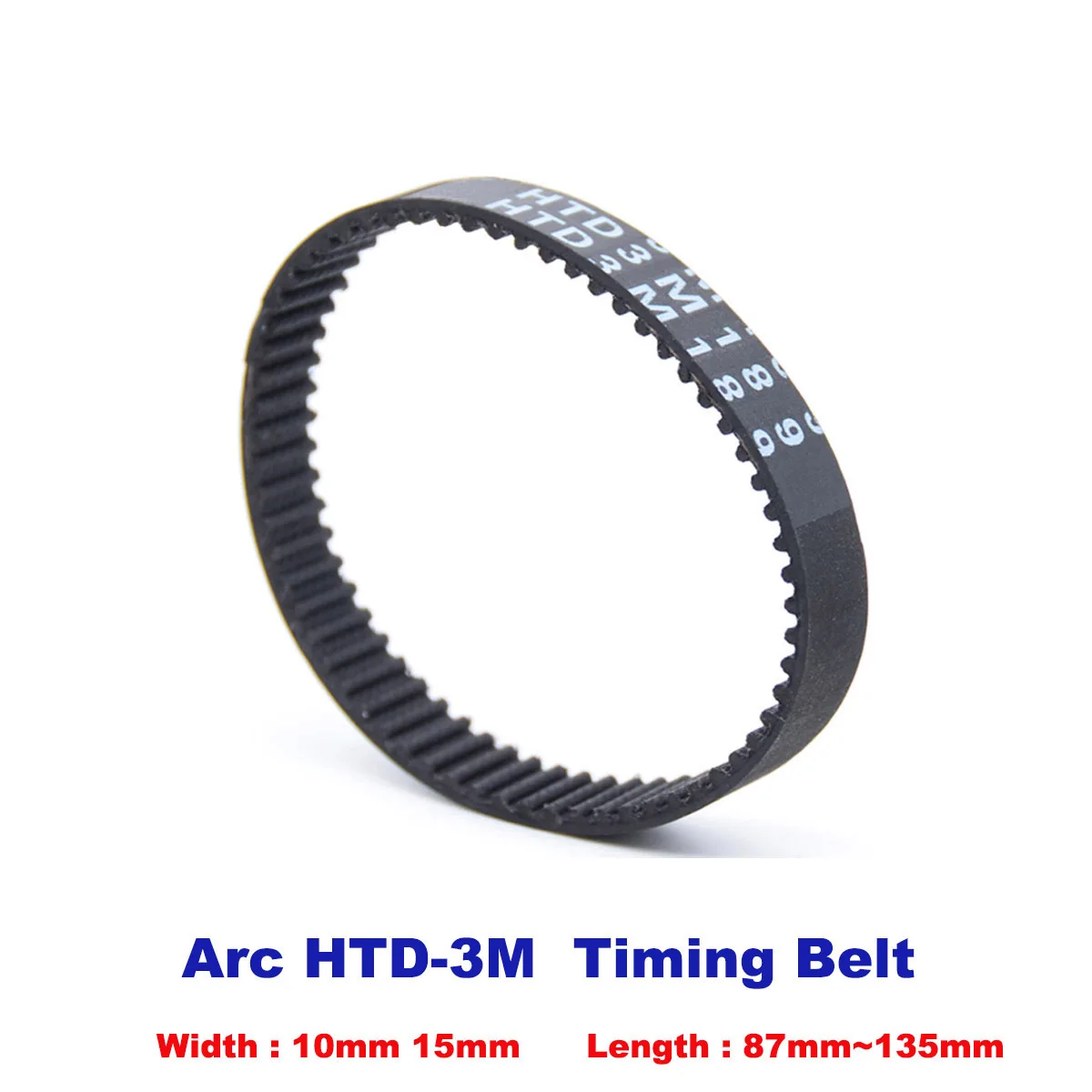 Arc Timing Belt HTD3M Rubber HTD-3M Circular Synchronous Pulle Width 10mm 15mm Length 87mm~135mm Teeth 29~45 Fiberglass Neoprene
Arc Timing Belt HTD3M Rubber HTD-3M Circular Synchronous Pulle Width 10mm 15mm Length 87mm~135mm Teeth 29~45 Fiberglass Neoprene