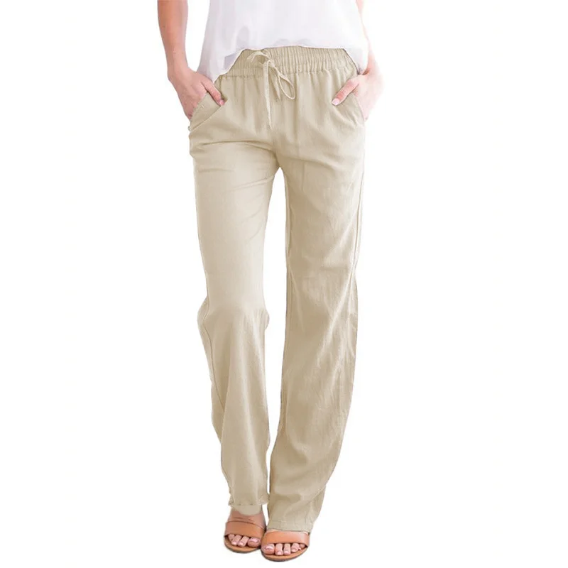 Spring Summer New Large Women's Casual linen track plus size Pants women Solid Cotton Hemp Drawstring Lace up Loose Wide Leg
Spring Summer New Large Women's Casual linen track plus size Pants women Solid Cotton Hemp Drawstring Lace up Loose Wide Leg