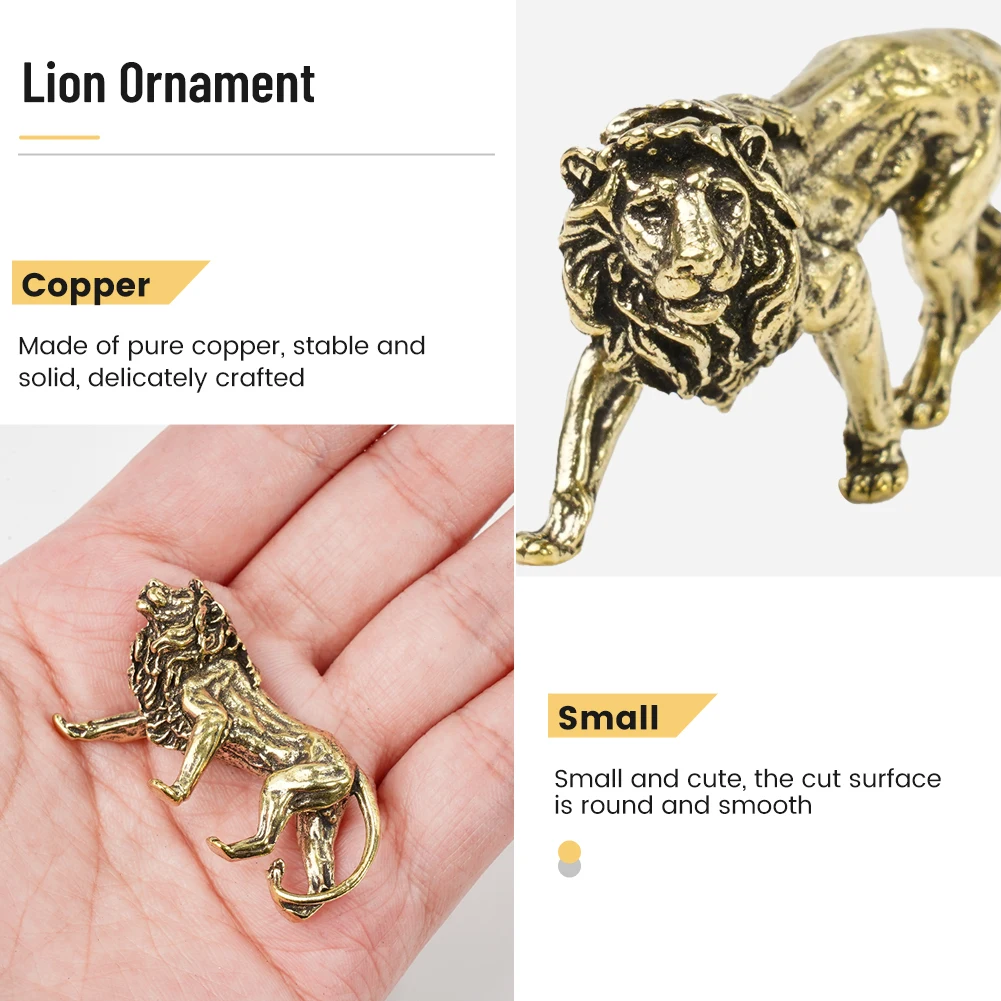 Convenient Durable Practical Lion ornament Vivid 1pcs 39*12*25mm Accessories Copper Craft Figurines Miniatures
Convenient Durable Practical Lion ornament Vivid 1pcs 39*12*25mm Accessories Copper Craft Figurines Miniatures
