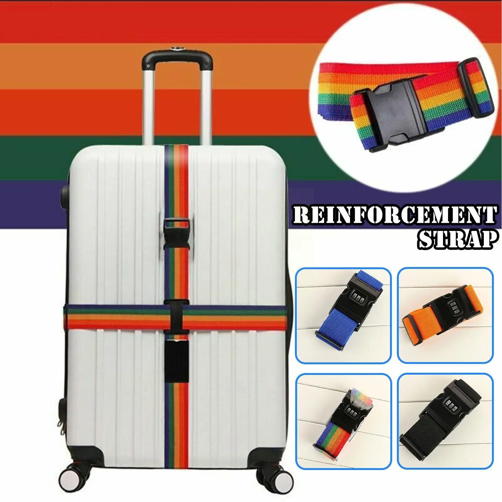 Rainbow Password Lock Packing Luggage Bag With Luggage Lock High Password 3 Belts Quality Digits Strap Buckle Strap Baggage Q9U9
Rainbow Password Lock Packing Luggage Bag With Luggage Lock High Password 3 Belts Quality Digits Strap Buckle Strap Baggage Q9U9