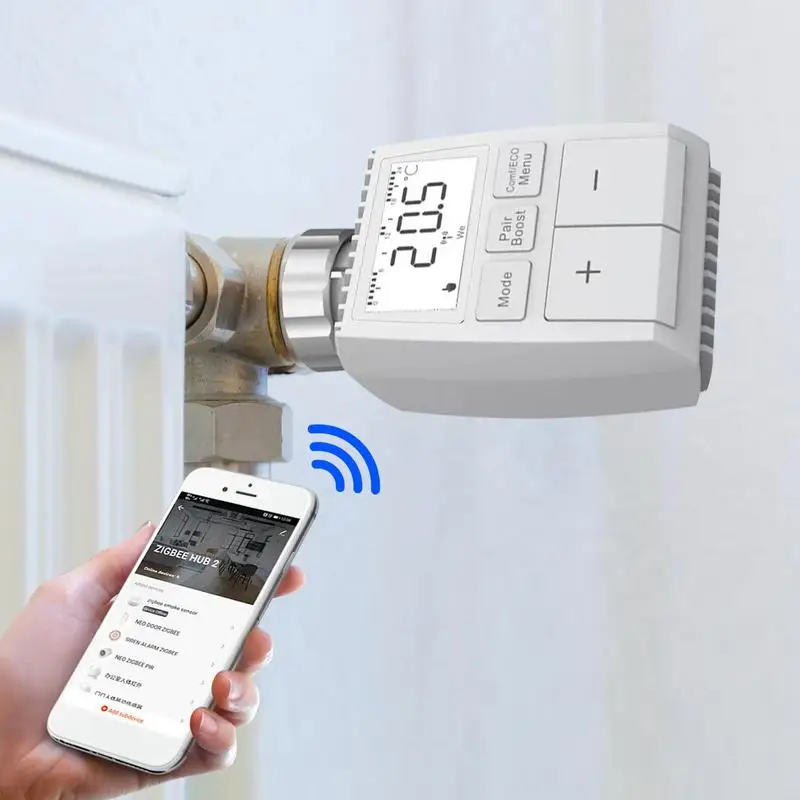 ZigBee3.0 Smart Thermostat Radiator Intelligent Remote Control Temperature Controller APP Control HeatingRadiator
ZigBee3.0 Smart Thermostat Radiator Intelligent Remote Control Temperature Controller APP Control HeatingRadiator