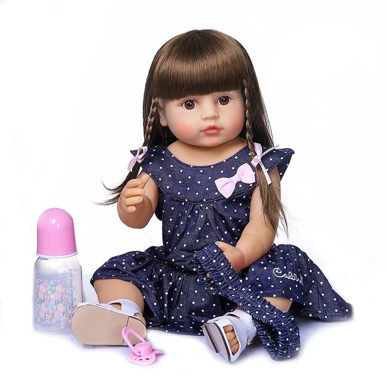 55CM original reborn baby toddler gir very soft full body silicone doll bath toy
55CM original reborn baby toddler gir very soft full body silicone doll bath toy