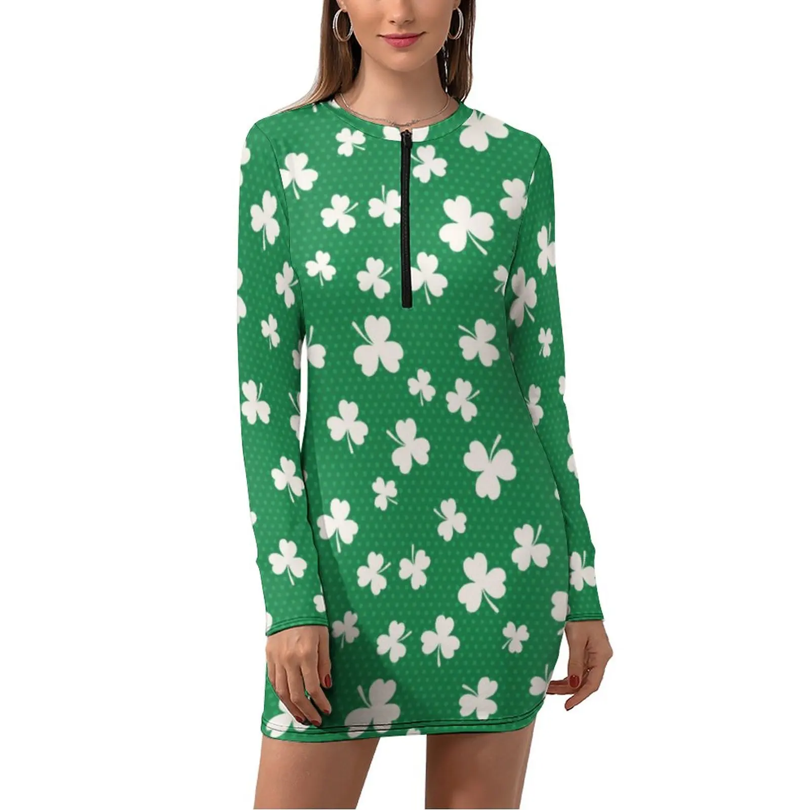 Shamrock Pattern Bodycon Dress Autumn St Patricks Day Elegant Dresses Womens Long Sleeve Pattern Street Fashion Dress Big Size
Shamrock Pattern Bodycon Dress Autumn St Patricks Day Elegant Dresses Womens Long Sleeve Pattern Street Fashion Dress Big Size