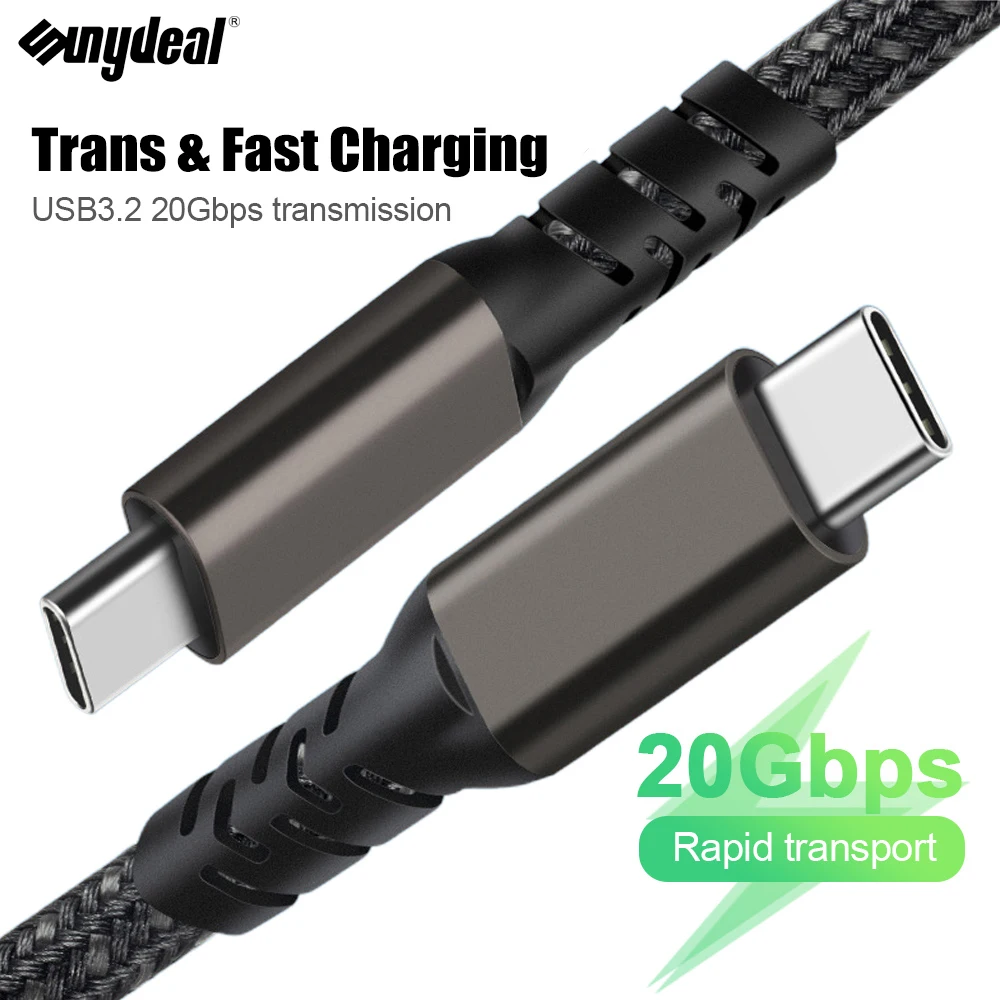 USB C to Type C Cable USB 3.2 100W 5A Fast Charging Cable For Samsung S22 S21 For iPad Pro Air 4K 60Hz Data Transmission Cable
USB C to Type C Cable USB 3.2 100W 5A Fast Charging Cable For Samsung S22 S21 For iPad Pro Air 4K 60Hz Data Transmission Cable