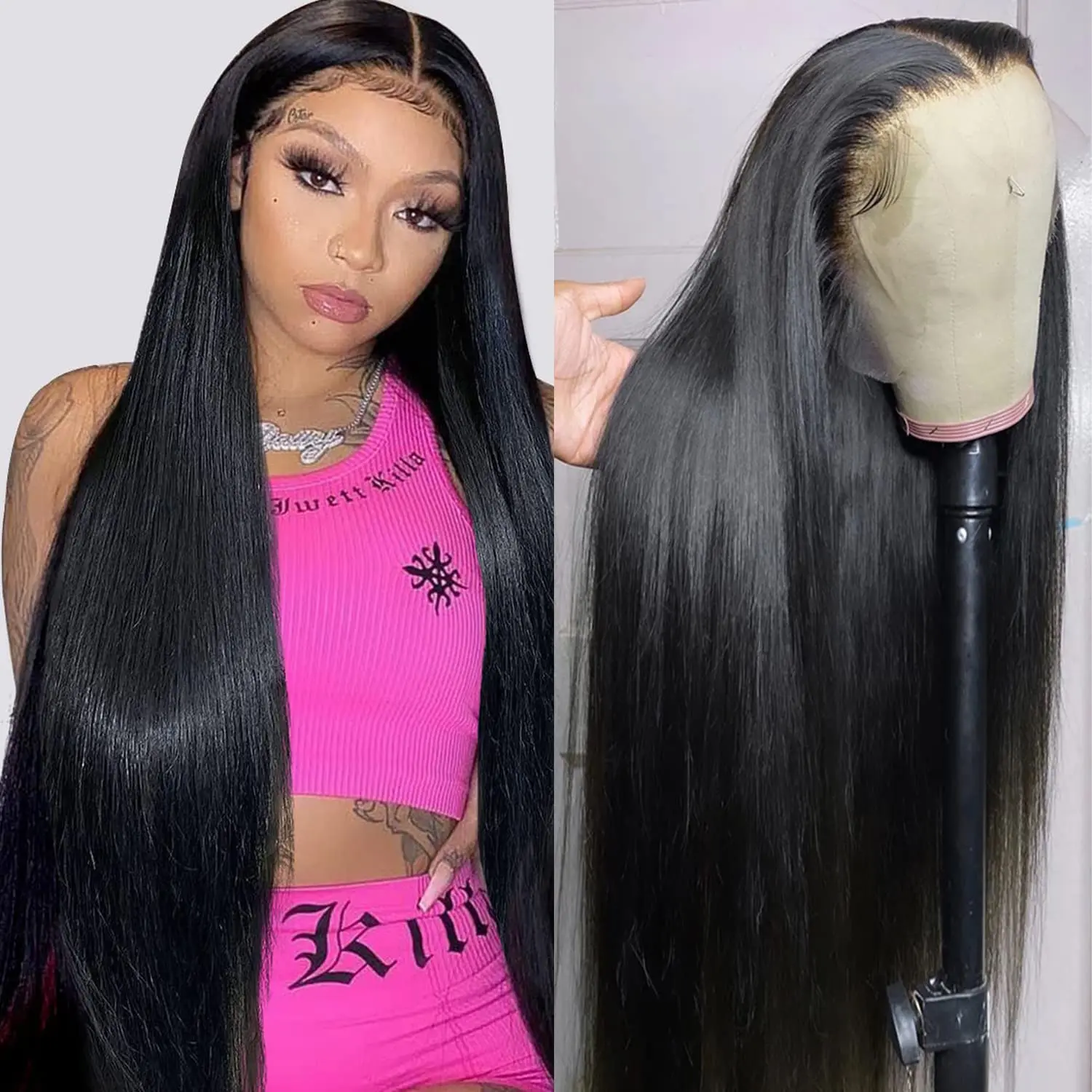 Gefily 13x4 HD Transparent Lace Straight Wigs 13x6 Lace Frontal Human Hair Wigs 180% Remy Brazilian Frontal Wig For Black Women
Gefily 13x4 HD Transparent Lace Straight Wigs 13x6 Lace Frontal Human Hair Wigs 180% Remy Brazilian Frontal Wig For Black Women