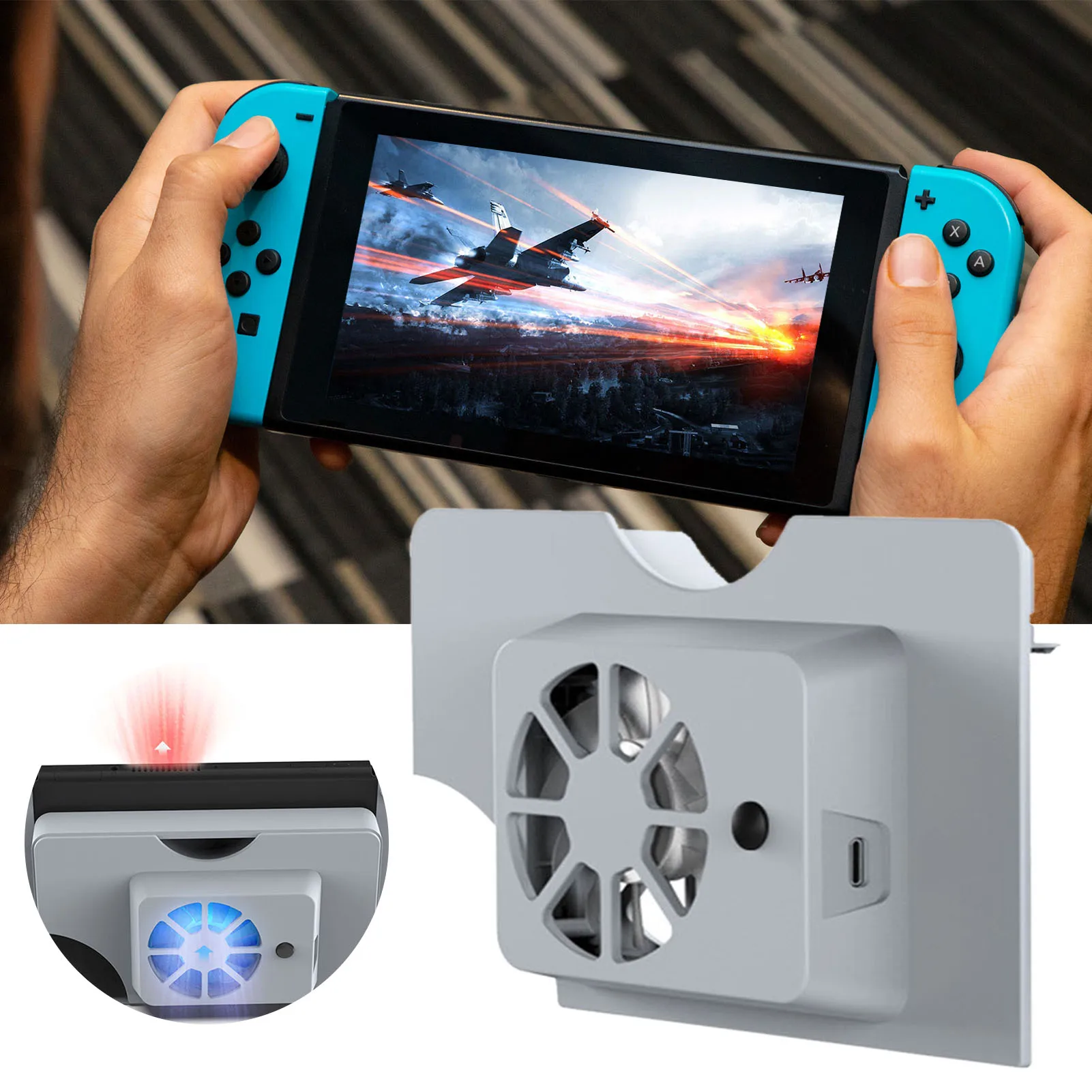 Lightweight Heat Exhaust Ventilation Gaming Accessories Cooling Fan For Switch OLED Console Dock Mount C ooler Gaming Accessory
Lightweight Heat Exhaust Ventilation Gaming Accessories Cooling Fan For Switch OLED Console Dock Mount C ooler Gaming Accessory