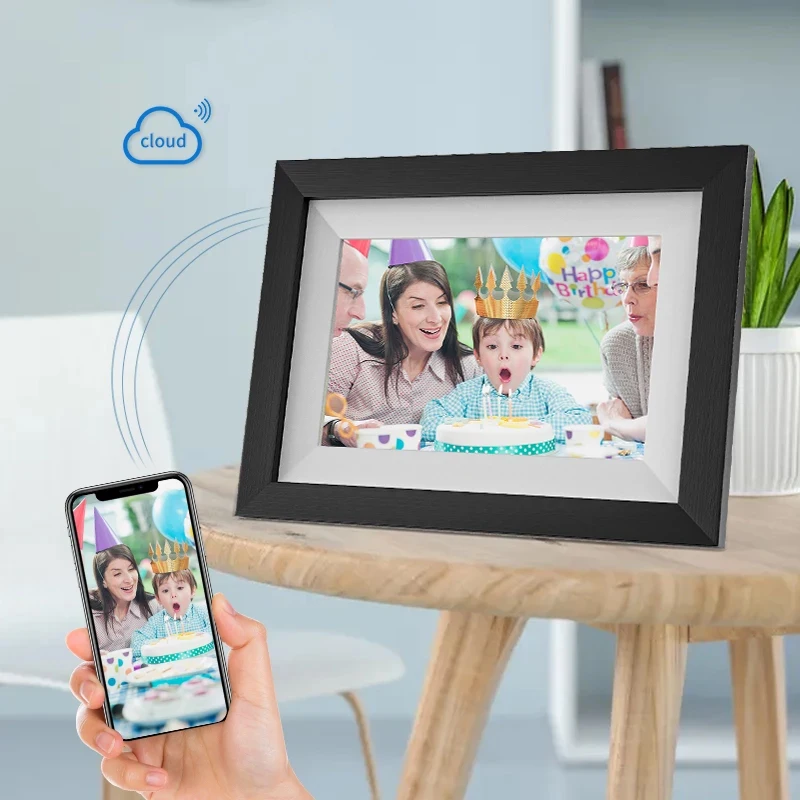 Фабричная 10-дюймовая цифровая фоторамка с Wi-Fi облачным электрическим черным деревом для видеорекламы MP4 Player
Фабричная 10-дюймовая цифровая фоторамка с Wi-Fi облачным электрическим черным деревом для видеорекламы MP4 Player