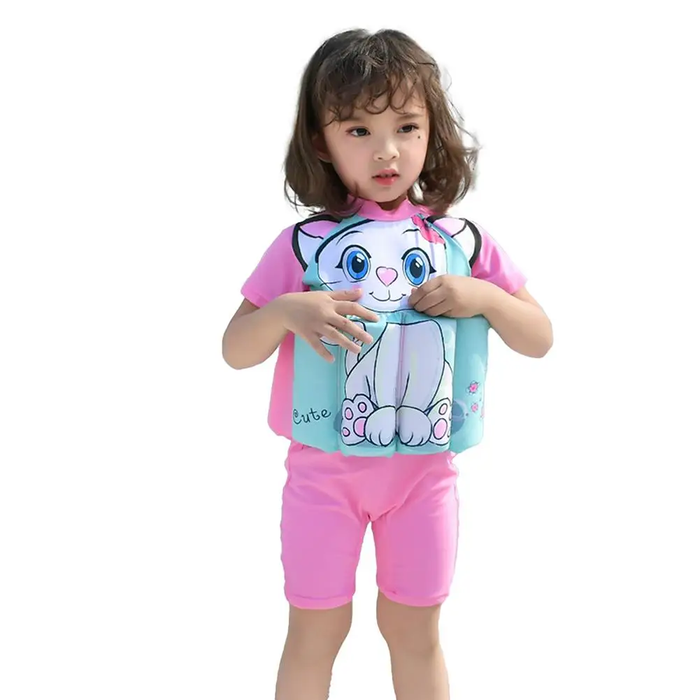 2pcs Children Buoyancy Swimsuit For Girls One-piece Sun Protection Floating Swimsuit With Cartoon Cap
2pcs Children Buoyancy Swimsuit For Girls One-piece Sun Protection Floating Swimsuit With Cartoon Cap