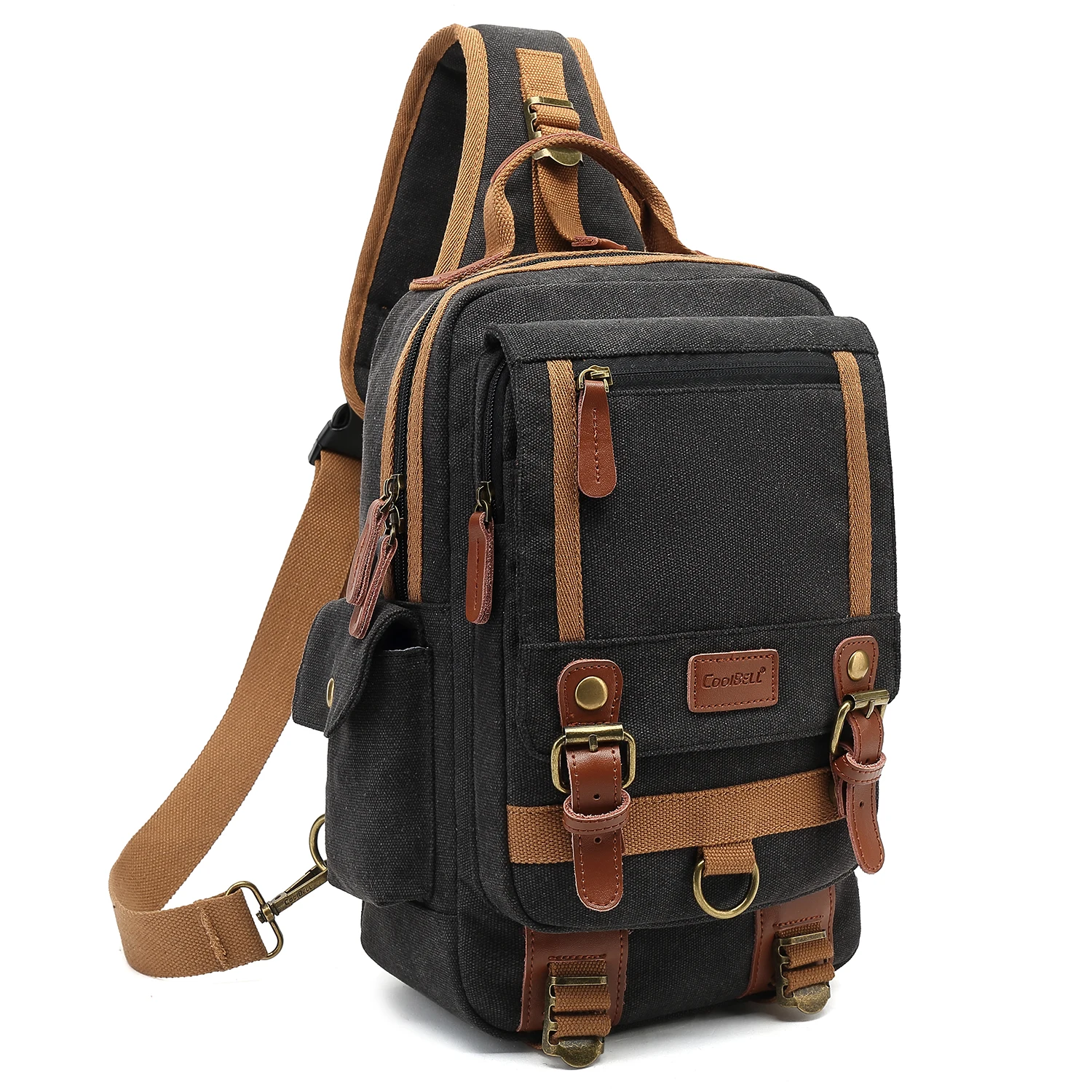 

CoolBell 13 Inches Messenger Bag Sling Backpack Nylon Shoulder Bag Waterproof Chest Pack Outdoor Cross Body Bag for Men/Women