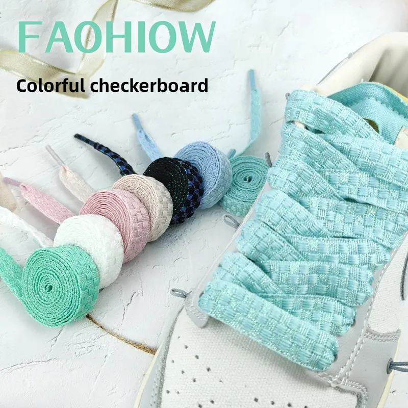 Flat Classic Weaved Checkerboard AF1 Shoe Laces 1.5CM Wide Luxury Brand Shoelace Lanvin Textured Shoestrings Sneakers Women Man
Flat Classic Weaved Checkerboard AF1 Shoe Laces 1.5CM Wide Luxury Brand Shoelace Lanvin Textured Shoestrings Sneakers Women Man