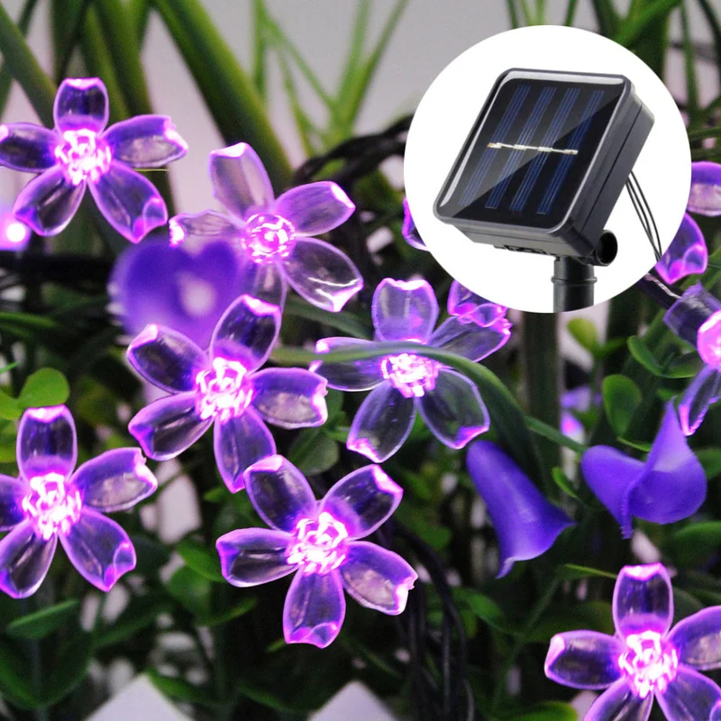 Solar Garland Light 5m 7m 12m Peach Flower Solar Lamp Solar Power LED String Fairy Lights Wedding Garden Decoration Outdoor
Solar Garland Light 5m 7m 12m Peach Flower Solar Lamp Solar Power LED String Fairy Lights Wedding Garden Decoration Outdoor