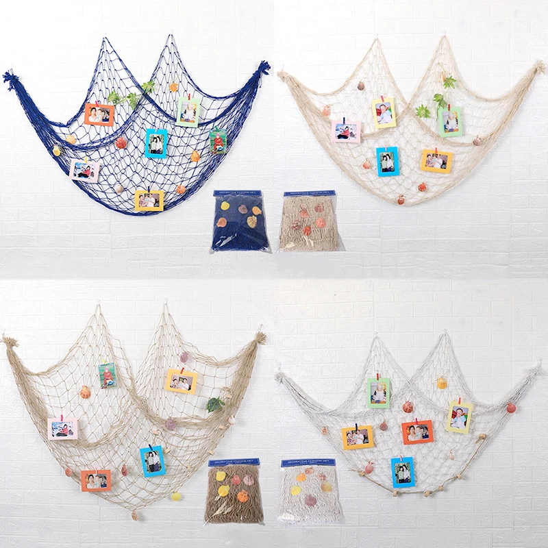100x200cm Fishing Nets Mediterranean Style Home Decoration Wall Hangings Photo Props Shells Fishing Mesh Marine Decorative
100x200cm Fishing Nets Mediterranean Style Home Decoration Wall Hangings Photo Props Shells Fishing Mesh Marine Decorative