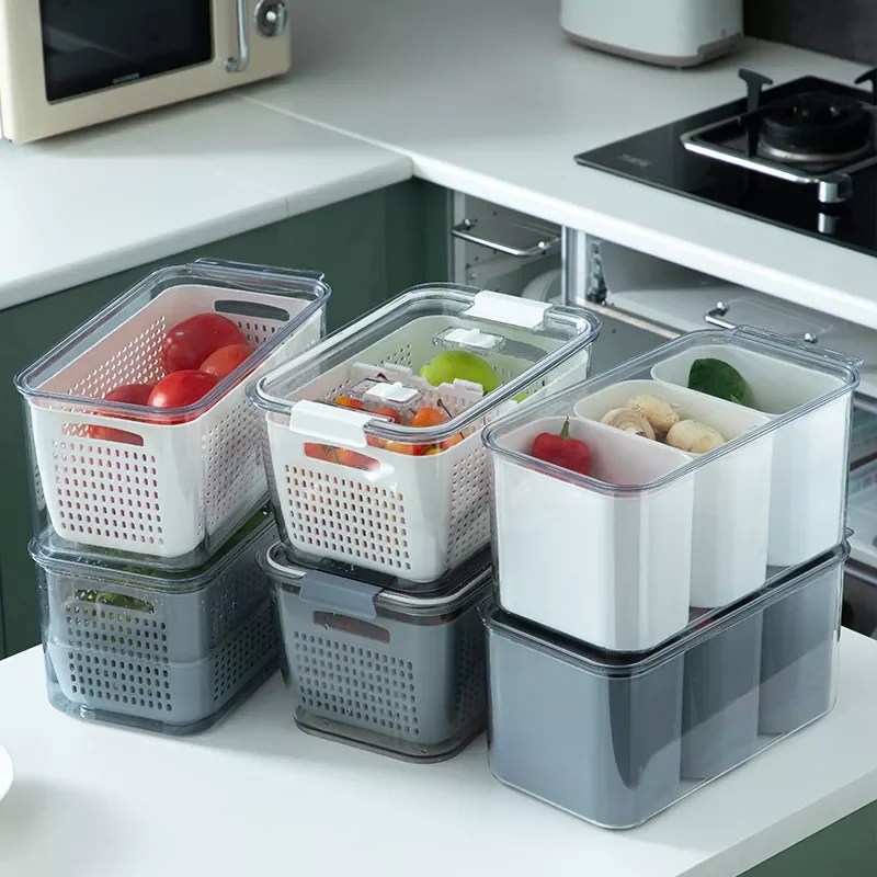 Plastic Double Sealed Drain Storage Box Refrigerator Fruit Vegetable Drain Storage Containers With Lid Kitchen Fridge Organizer
Plastic Double Sealed Drain Storage Box Refrigerator Fruit Vegetable Drain Storage Containers With Lid Kitchen Fridge Organizer