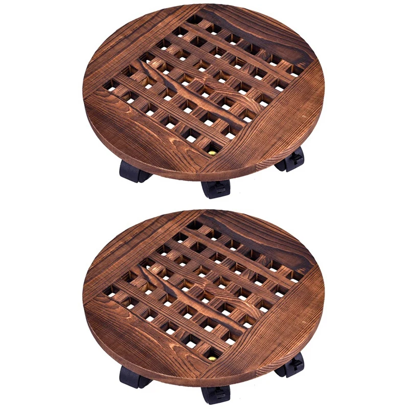 2X Rolling Wooden Planter Caddy Potted Plant Stand With Wheels Round Flower Pot Rack
2X Rolling Wooden Planter Caddy Potted Plant Stand With Wheels Round Flower Pot Rack