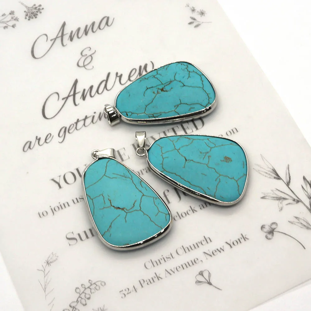 2pcs Classic Irregular Natural Turquoise Healing Necklace Fashion Jewelry DIY Exquisite Necklace Accessories Amulet 22x44mm
2pcs Classic Irregular Natural Turquoise Healing Necklace Fashion Jewelry DIY Exquisite Necklace Accessories Amulet 22x44mm