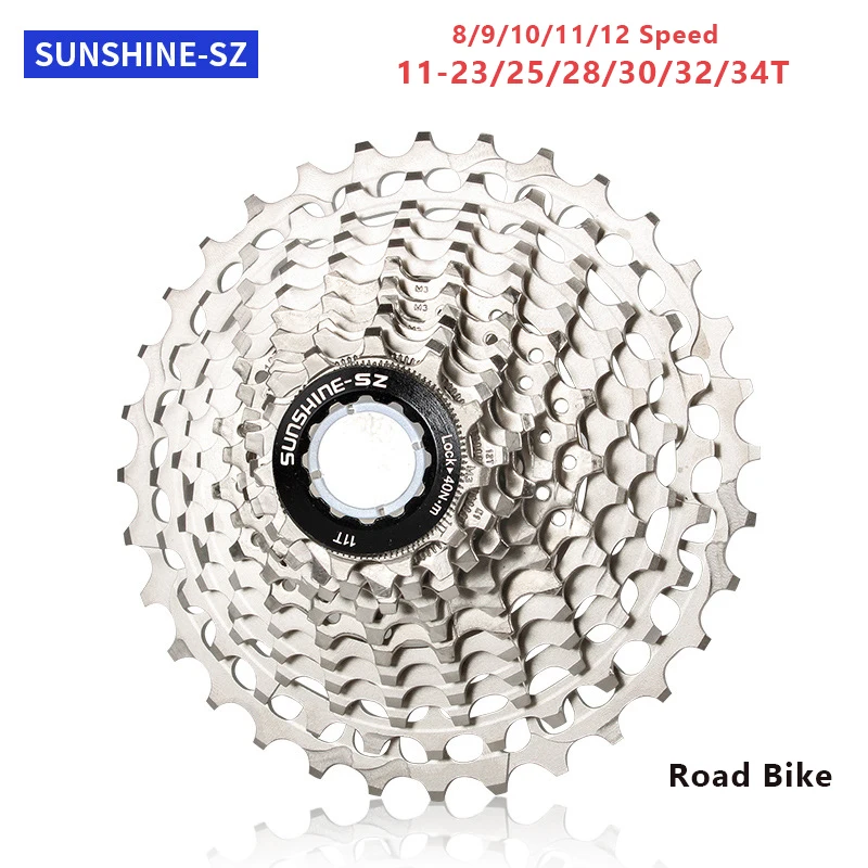 SUNSHINE 8/9/10/11/12 Speed Road Bike Cassette 11V 23/25/28/30/32/34T Bicycle Cassette 10v K7 Freewheel MTB Sprocket for SHIMANO
SUNSHINE 8/9/10/11/12 Speed Road Bike Cassette 11V 23/25/28/30/32/34T Bicycle Cassette 10v K7 Freewheel MTB Sprocket for SHIMANO