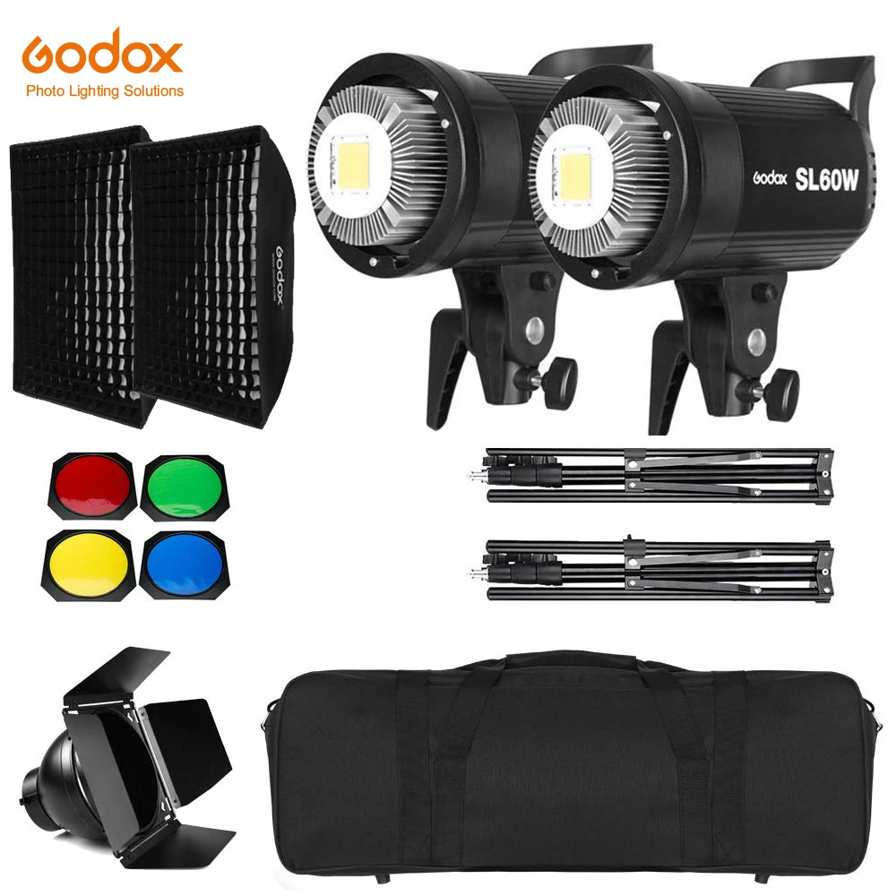 2pcs Godox SL-60W SL60 5600K LED Video Light Kit + 2.8m Light Stand + 60x90cm Softbox tiktok video production Studio kit
2pcs Godox SL-60W SL60 5600K LED Video Light Kit + 2.8m Light Stand + 60x90cm Softbox tiktok video production Studio kit