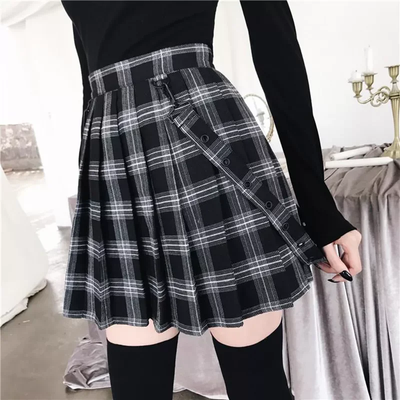 2022 New 5Colors Gothic Vintage Plaid Mini Skirt Women Suspender Strap Pleated A-line Skirts High Waist Casual Plus Size College
2022 New 5Colors Gothic Vintage Plaid Mini Skirt Women Suspender Strap Pleated A-line Skirts High Waist Casual Plus Size College