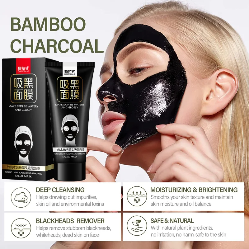 Bamboo Charcoal Peel Off Mask for Face Women,Deep Cleansing Black Purifying Mask,Suction Blackhead Remover Dirts,Shrink Pores
Bamboo Charcoal Peel Off Mask for Face Women,Deep Cleansing Black Purifying Mask,Suction Blackhead Remover Dirts,Shrink Pores