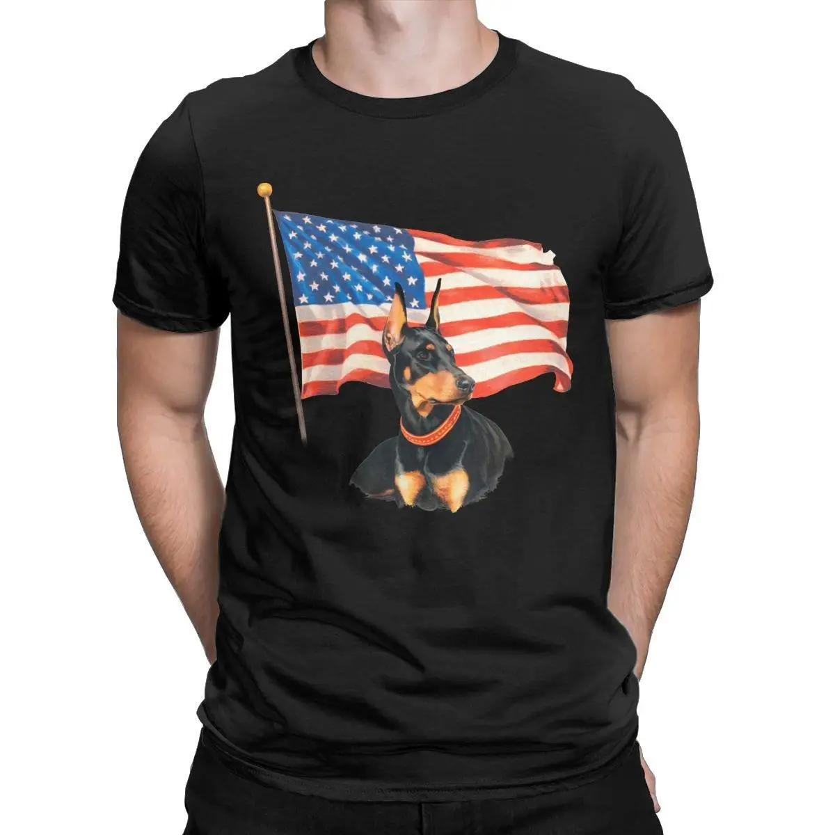Home Of The Brave Doberman T Shirt for Men Pure Cotton Vintage T-Shirts Round Collar T-Shirt 100% Cotton Graphic Printed Tops
Home Of The Brave Doberman T Shirt for Men Pure Cotton Vintage T-Shirts Round Collar T-Shirt 100% Cotton Graphic Printed Tops