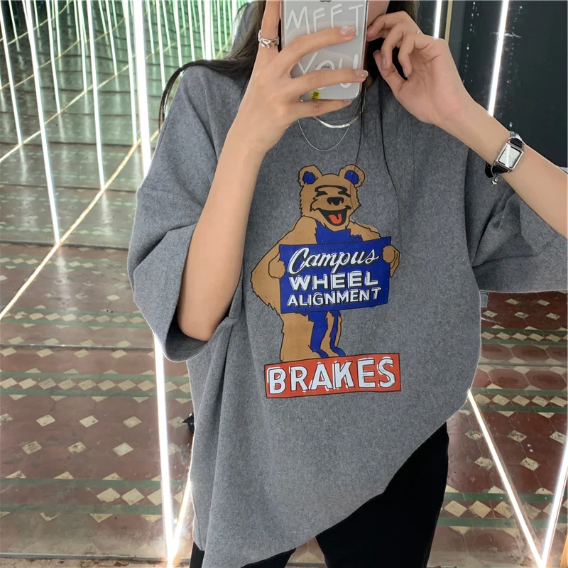 4076【Official Picture Special Offer】Short-SleeveTT-shirt Women's Summer2021New Korean Style round Neck Student Top Large Size Wo
4076【Official Picture Special Offer】Short-SleeveTT-shirt Women's Summer2021New Korean Style round Neck Student Top Large Size Wo