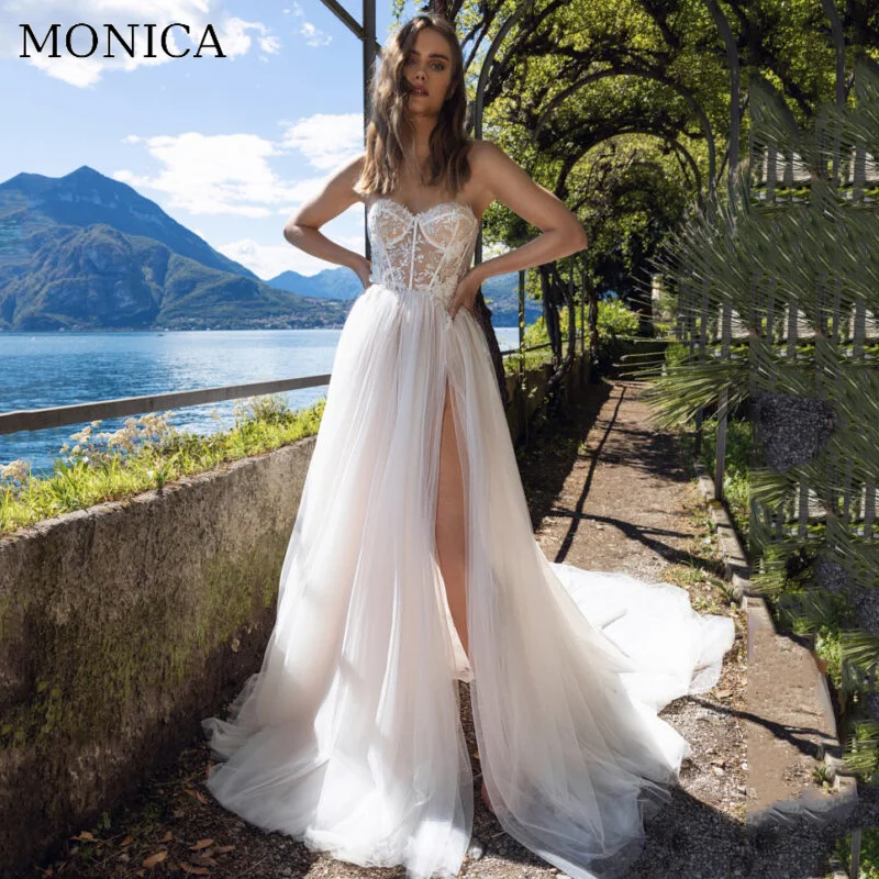 Sexy Strapless Wedding Dress For Women Sleeveless Backless Appliques Bride Gown A-LINE Floor-Length Court Train Robe De Mariee
Sexy Strapless Wedding Dress For Women Sleeveless Backless Appliques Bride Gown A-LINE Floor-Length Court Train Robe De Mariee