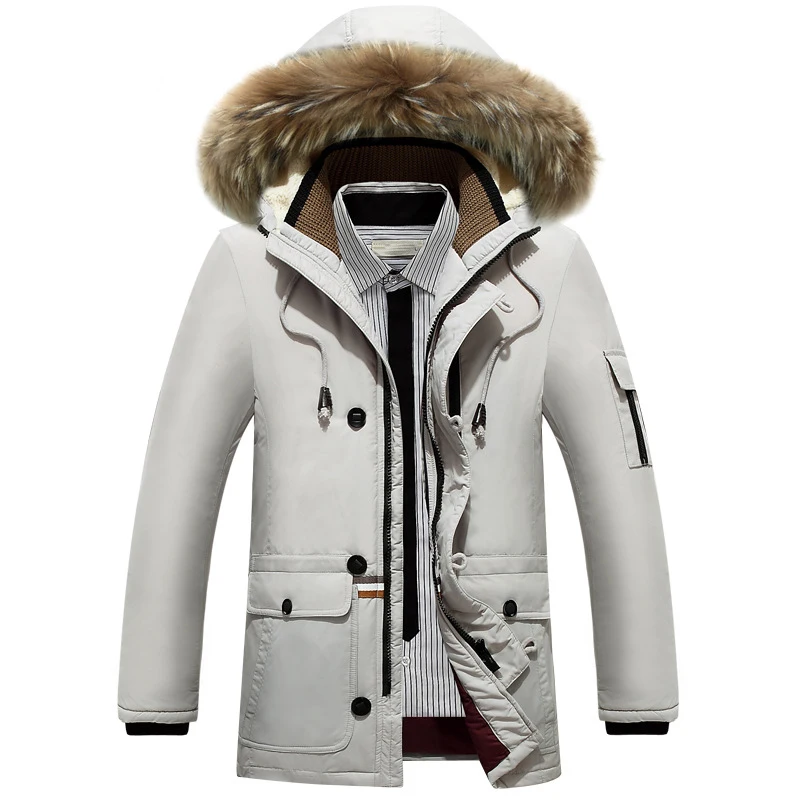 Пуховик мужской модная зимняя куртка мужские повседневные теплые куртки с