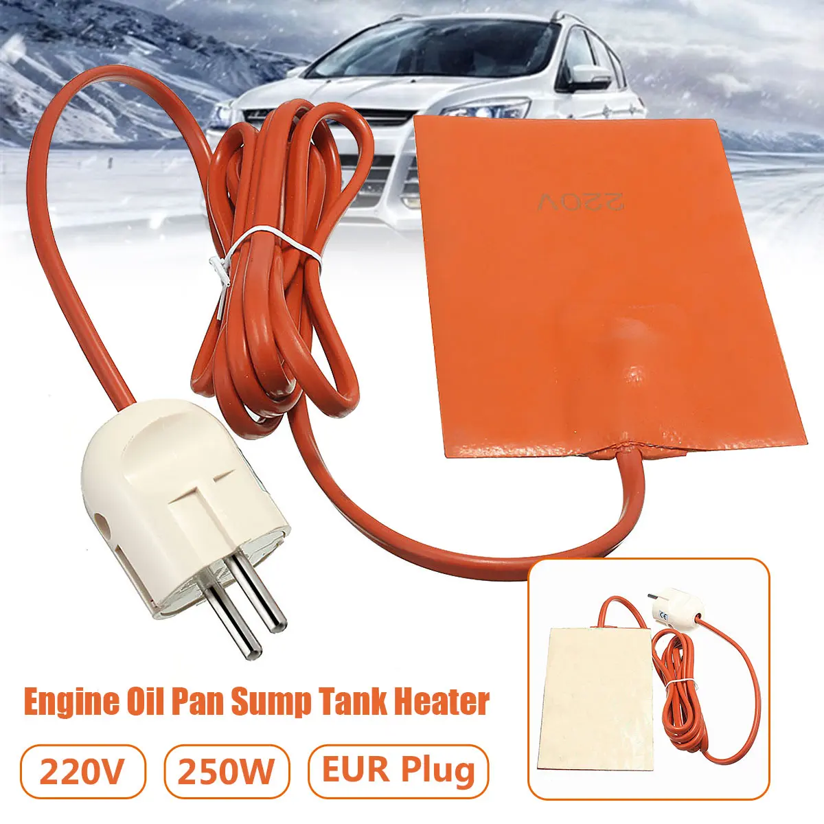 9 x 13cm 250W 220V Silicone Heater Engine Block Oil Pan Hydraulic Tank Heating Plate
9 x 13cm 250W 220V Silicone Heater Engine Block Oil Pan Hydraulic Tank Heating Plate