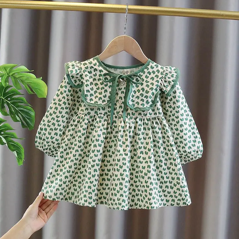 Spring and Summer 2023 New Girl Dress Baby Garden Doll Lapel Floral Long Sleeve Lotus Leaf Collar Princess Dress Girl Clothes
Spring and Summer 2023 New Girl Dress Baby Garden Doll Lapel Floral Long Sleeve Lotus Leaf Collar Princess Dress Girl Clothes