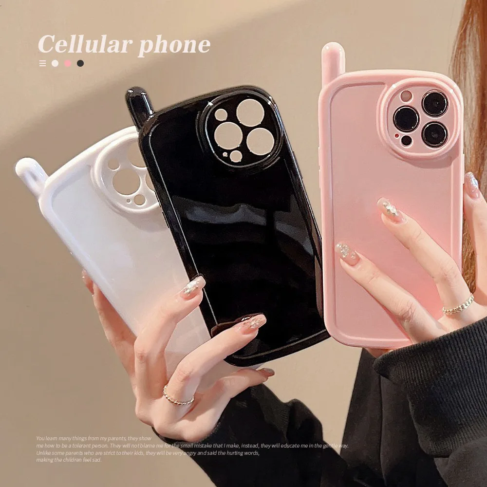 Painted solid color retro telephone antenna Phone Case For iphone 14 13 12 11 ProMax TPU Fall prevention Case Cover new products
Painted solid color retro telephone antenna Phone Case For iphone 14 13 12 11 ProMax TPU Fall prevention Case Cover new products