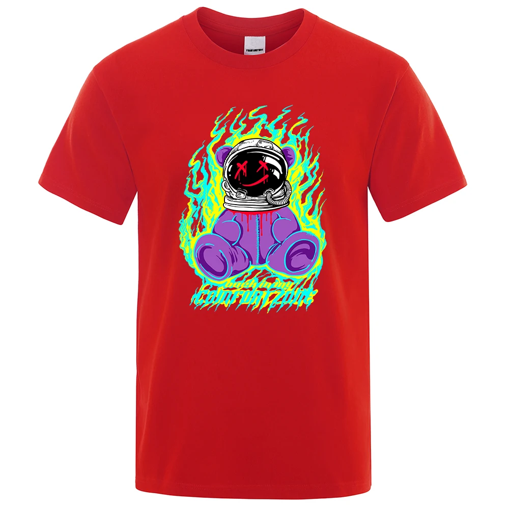Teddy Bear With Helmet And Blue Flames Mens Clothing Casual Loose T Shirt Fashion Summer T-Shirts Cotton Breathable Half Sleeve
Teddy Bear With Helmet And Blue Flames Mens Clothing Casual Loose T Shirt Fashion Summer T-Shirts Cotton Breathable Half Sleeve