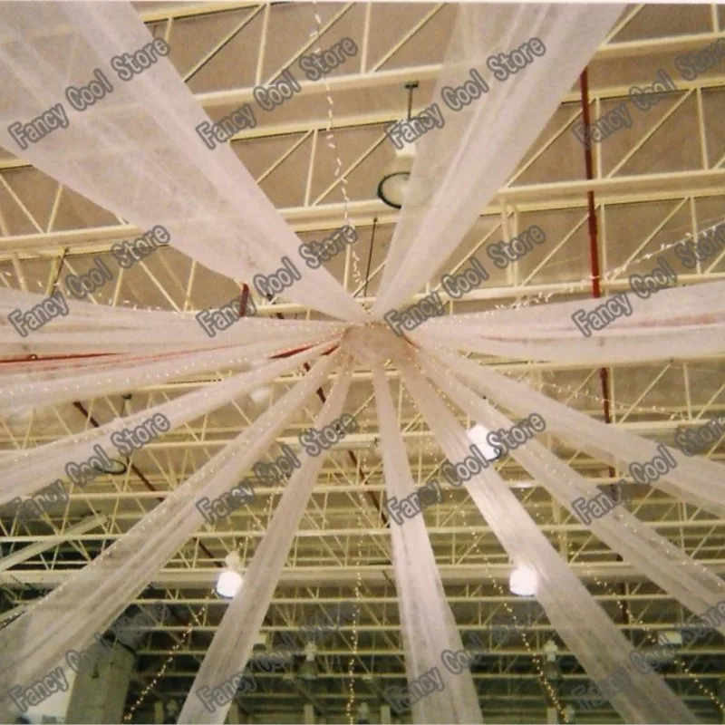 20pcs 0.7m*8m Top-rated White Luxury Wedding Ceiling Draper Canopy Drapery for decoration wedding fabric Roof decoration
20pcs 0.7m*8m Top-rated White Luxury Wedding Ceiling Draper Canopy Drapery for decoration wedding fabric Roof decoration