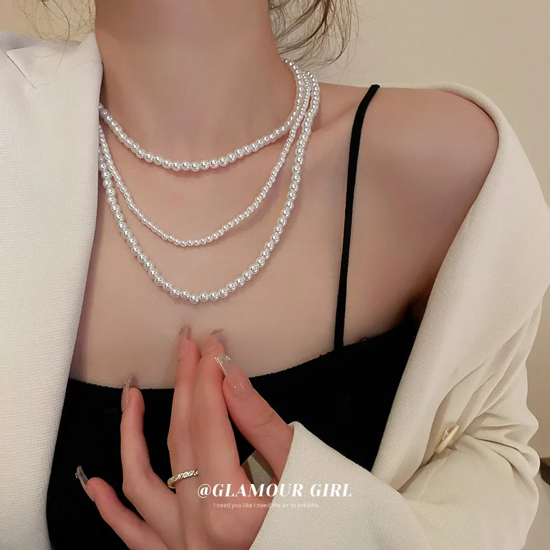 Minar Retro Imitation Pearl Necklaces for Women Female Three Layers Strand Chain Long Necklace Party Every Day Accessories Gift
Minar Retro Imitation Pearl Necklaces for Women Female Three Layers Strand Chain Long Necklace Party Every Day Accessories Gift