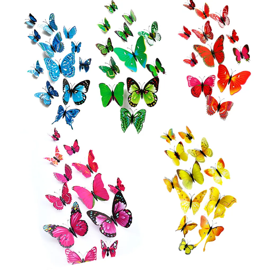 12PCS/Set PVC 3D Butterfly Shape Wall Stickers Refrigerator TV Background Home Decoration DIY Kids Bedroom Wall Decal
12PCS/Set PVC 3D Butterfly Shape Wall Stickers Refrigerator TV Background Home Decoration DIY Kids Bedroom Wall Decal