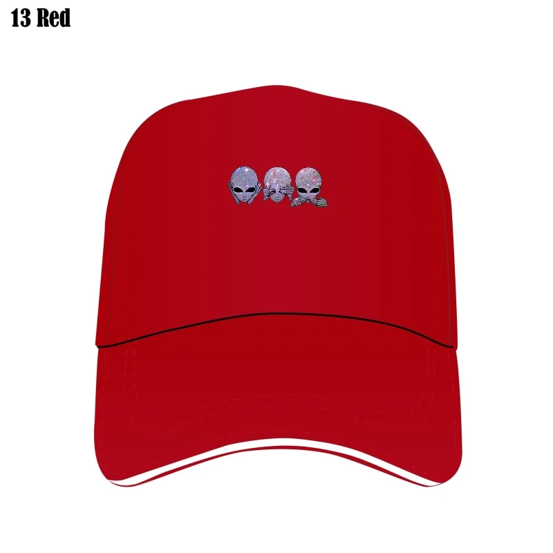 

Women Alien Face Funny 2022 Style Flat Brim Fashion Lady Mesh Print Caps Bill Hat Female Visors Summer Bill Hats Graphic Bill Ha