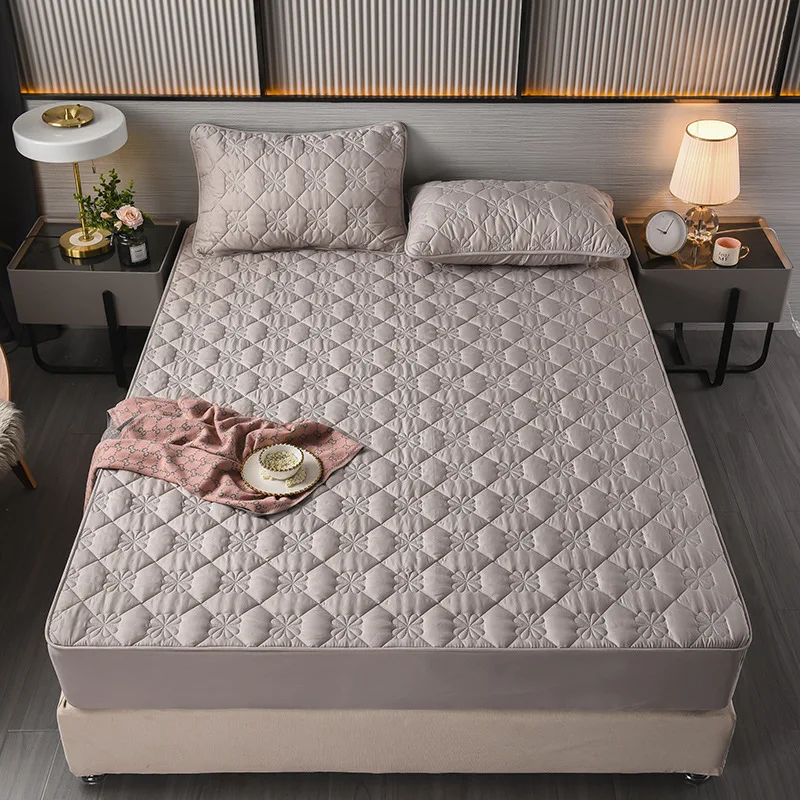 Cotton Gray Color Mattress Cover for Bedding Quilted Fitted Sheet Single Double Bed Queen Size XF1165-11
Cotton Gray Color Mattress Cover for Bedding Quilted Fitted Sheet Single Double Bed Queen Size XF1165-11