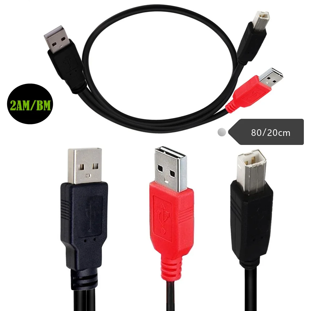 Двойной USB 2,0 штекер-стандарт B штекер Y-образный кабель для принтера, сканера и внешнего жесткого диска кабель 80/20 см
Двойной USB 2,0 штекер-стандарт B штекер Y-образный кабель для принтера, сканера и внешнего жесткого диска кабель 80/20 см