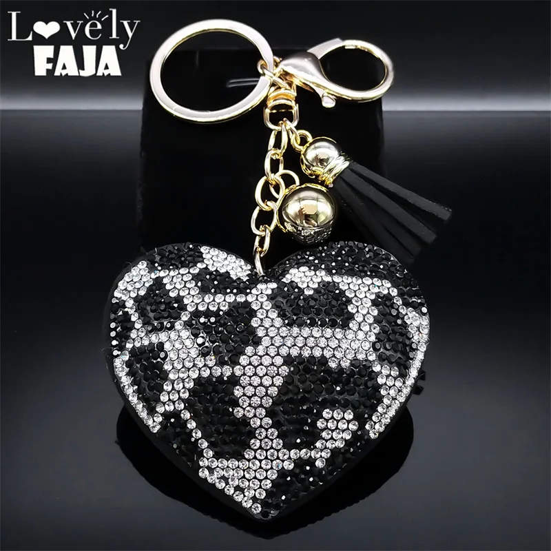 Goth Full Crystal Black Heart Keychain Alloy Rhinestone Tassel Key Rings Women Bag Kpop Accessories Jewelry llaveros para hombre
Goth Full Crystal Black Heart Keychain Alloy Rhinestone Tassel Key Rings Women Bag Kpop Accessories Jewelry llaveros para hombre