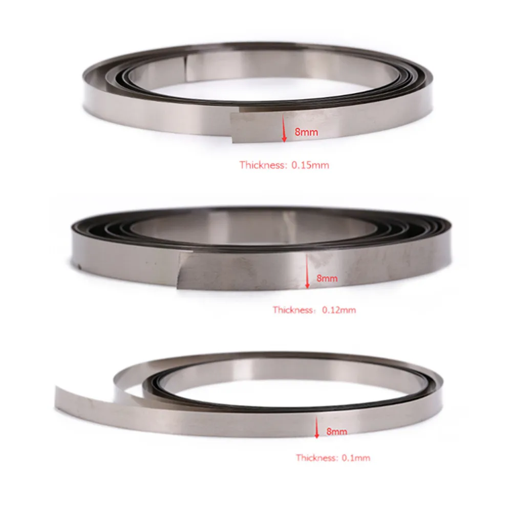 8mm x 0.1/0.12/0.15mm 2M Pure Nickel Strip Tape For Li 18650 Battery Spot Welding Compatible For Spot Welder Machine
8mm x 0.1/0.12/0.15mm 2M Pure Nickel Strip Tape For Li 18650 Battery Spot Welding Compatible For Spot Welder Machine
