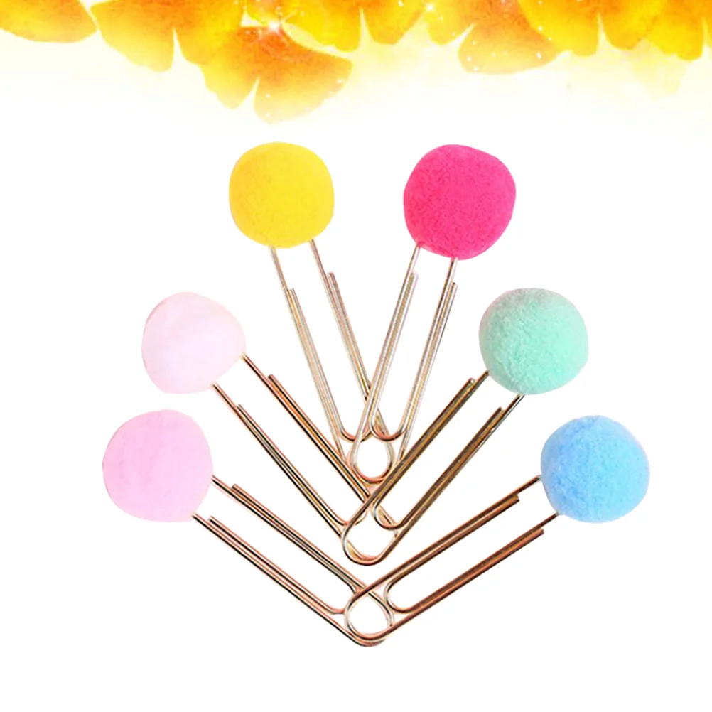 30 Pcs Plush Ball Bookmark Clip Paper Mini Office Supplies Account Metal Bookmarks
30 Pcs Plush Ball Bookmark Clip Paper Mini Office Supplies Account Metal Bookmarks