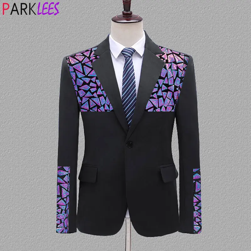 Fashion Colorful Sequin Patchwork Blazer Jacket Men 2022 Brand New One Button Notched Lapel Wedding Party Prom Costume Homme 4XL
Fashion Colorful Sequin Patchwork Blazer Jacket Men 2022 Brand New One Button Notched Lapel Wedding Party Prom Costume Homme 4XL