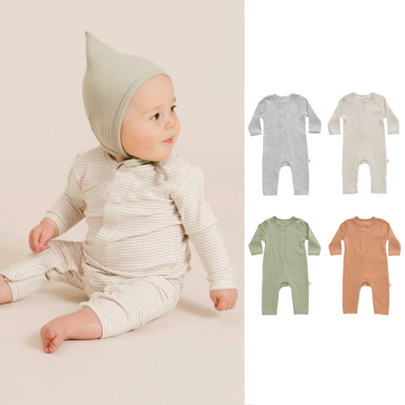 Baby Girl Jumpsuit for Newborns Casual Solid Striped Rompers Playsuits Spring New Cotton Long Sleeve Kids Clothes Boys Costumes
Baby Girl Jumpsuit for Newborns Casual Solid Striped Rompers Playsuits Spring New Cotton Long Sleeve Kids Clothes Boys Costumes