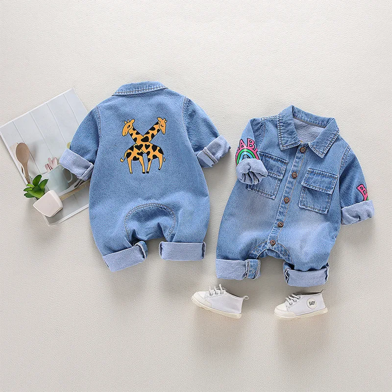 Baby Boy Girl Clothes Newborn Jumpsuits Denim Romper Spring Autumn Children Clothes Baby Fart Romper Cartoon Giraffe Overalls
Baby Boy Girl Clothes Newborn Jumpsuits Denim Romper Spring Autumn Children Clothes Baby Fart Romper Cartoon Giraffe Overalls