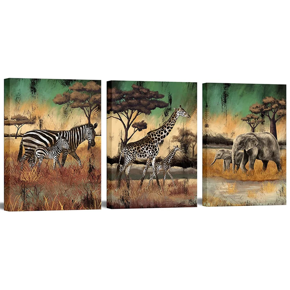 3 Pieces African Animal Diamond Painting Family Mom and Baby Wild Elephant Giraffe Zebra Artwork Home Office Decor
3 Pieces African Animal Diamond Painting Family Mom and Baby Wild Elephant Giraffe Zebra Artwork Home Office Decor
