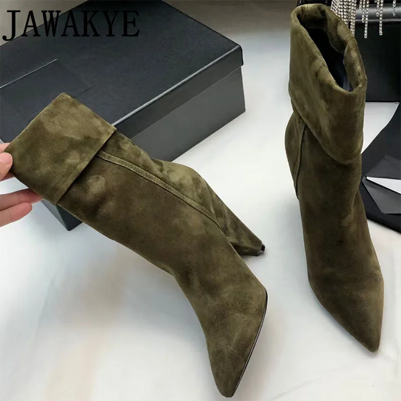 New Autumn Kid suede Boots for Women Slip on Spike Heels Short Boots Pointy Toe Leather Boots Boots Runway Women's Boots 2022
New Autumn Kid suede Boots for Women Slip on Spike Heels Short Boots Pointy Toe Leather Boots Boots Runway Women's Boots 2022