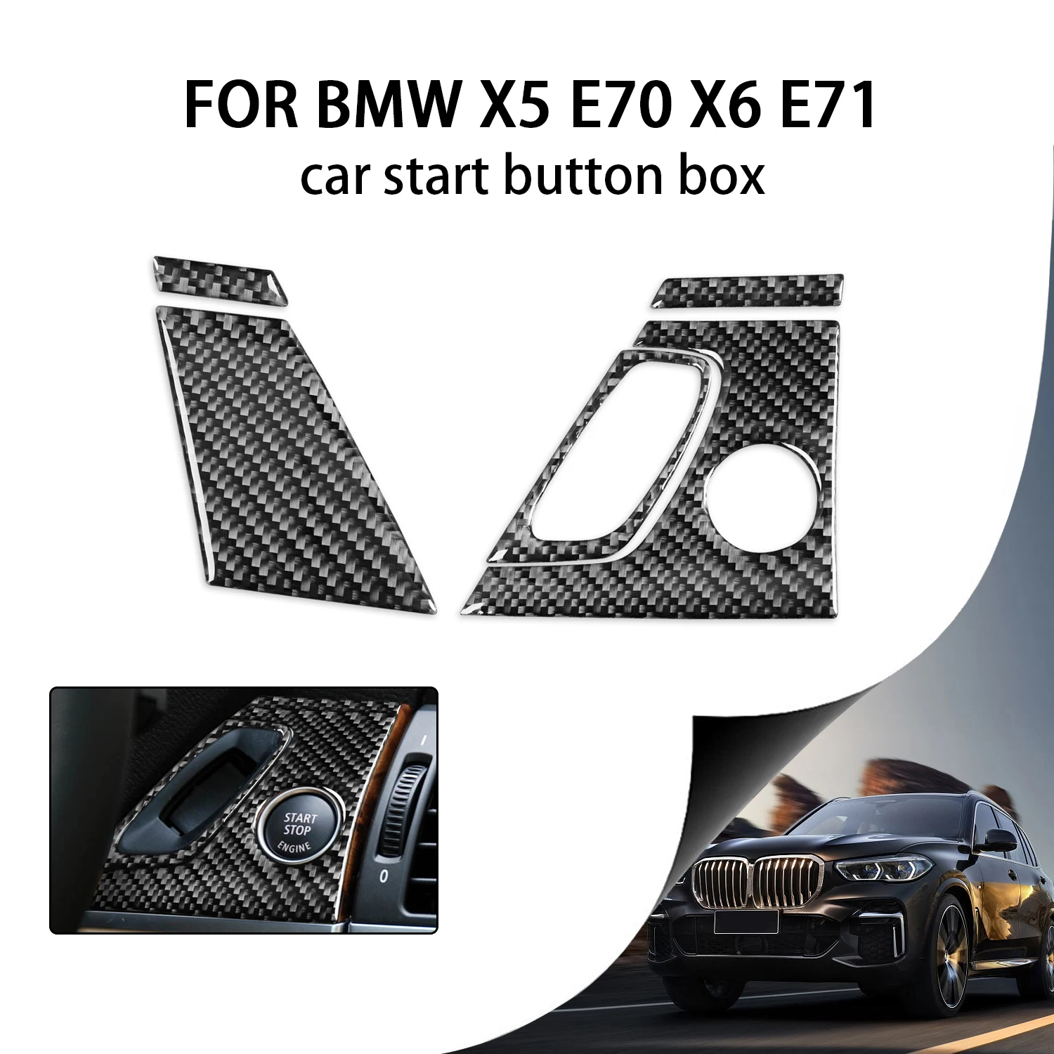 For BMW X5 E70 X6 E71 Car Real Carbon Fiber Engine Start Stop Button Frame Cover Trim Auto Trim Stickers Accessories
For BMW X5 E70 X6 E71 Car Real Carbon Fiber Engine Start Stop Button Frame Cover Trim Auto Trim Stickers Accessories